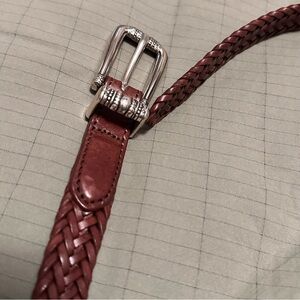 Talbots Braided Leather Belt in Brown Leather Size M